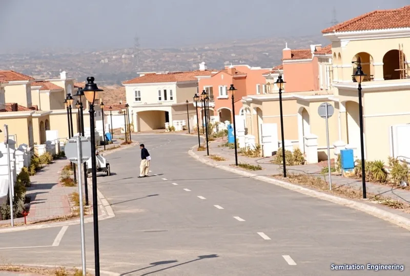 Residential street within the Emaar Pakistan Islamabad project