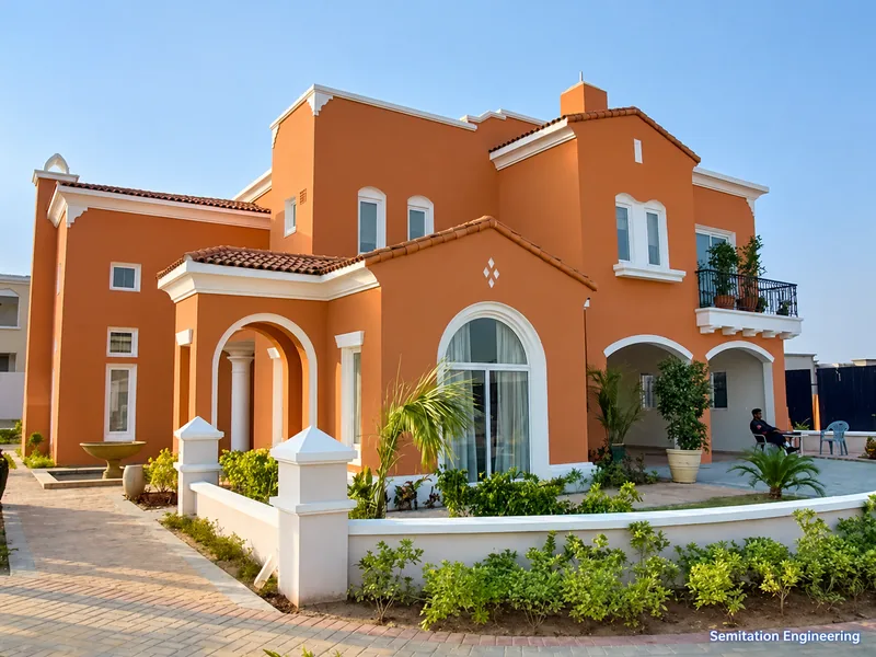 Completed villa at the Emaar Pakistan project in Islamabad