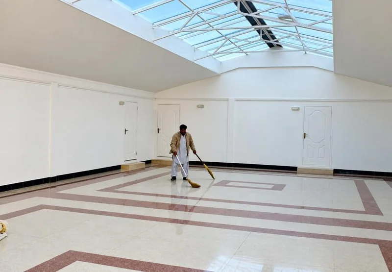 Interior space beneath a translucent roof section