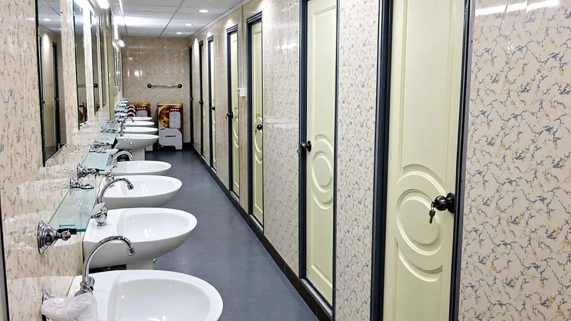 Shared washroom and basin facilities